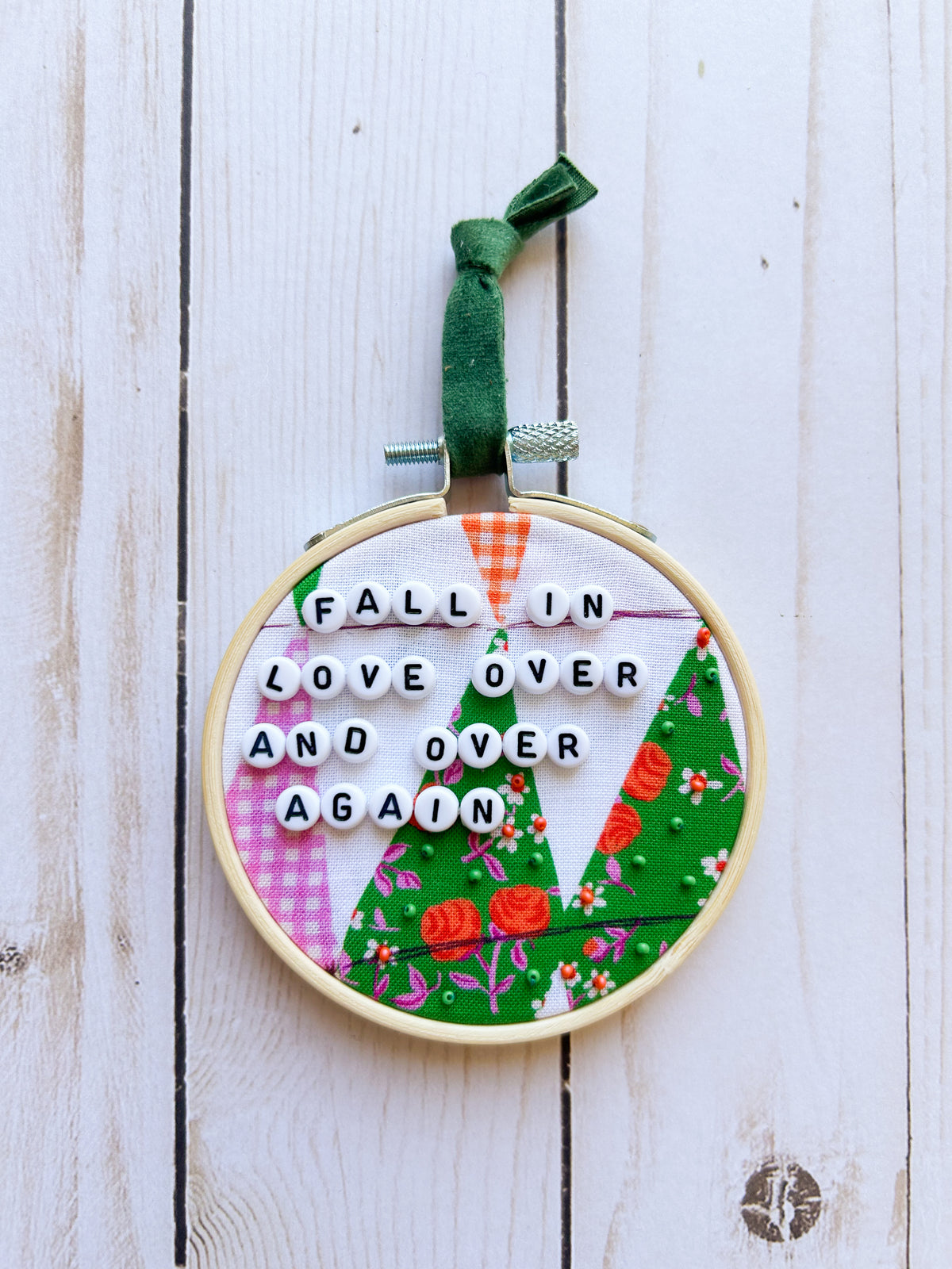 Fall In Love Hoop Ornament