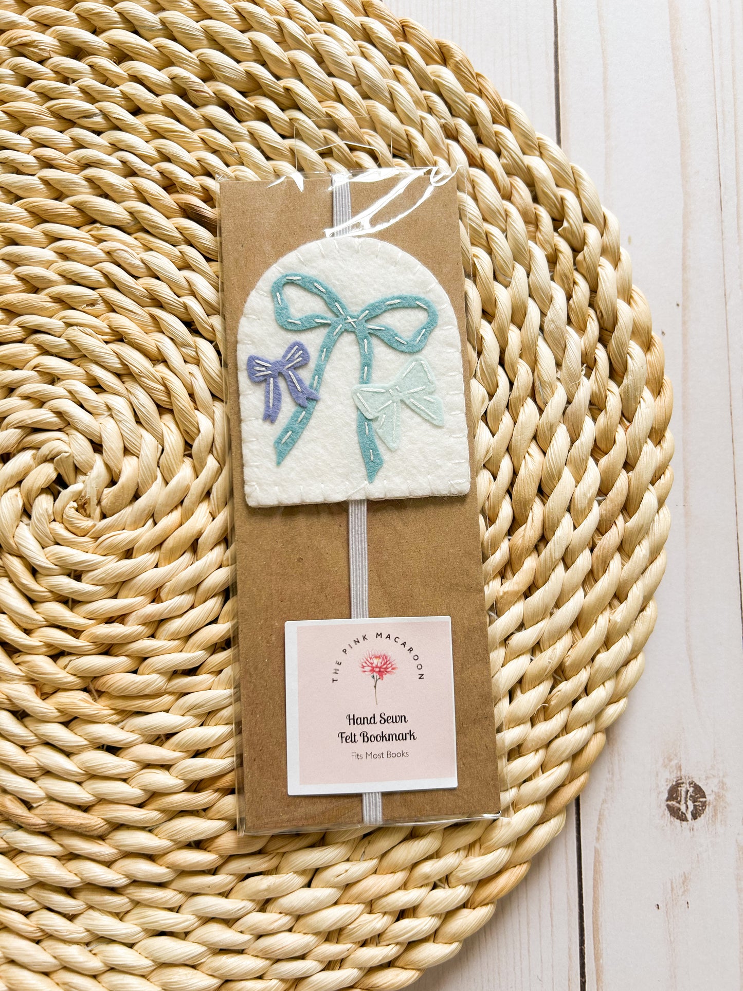 Blue Bow Bookmark