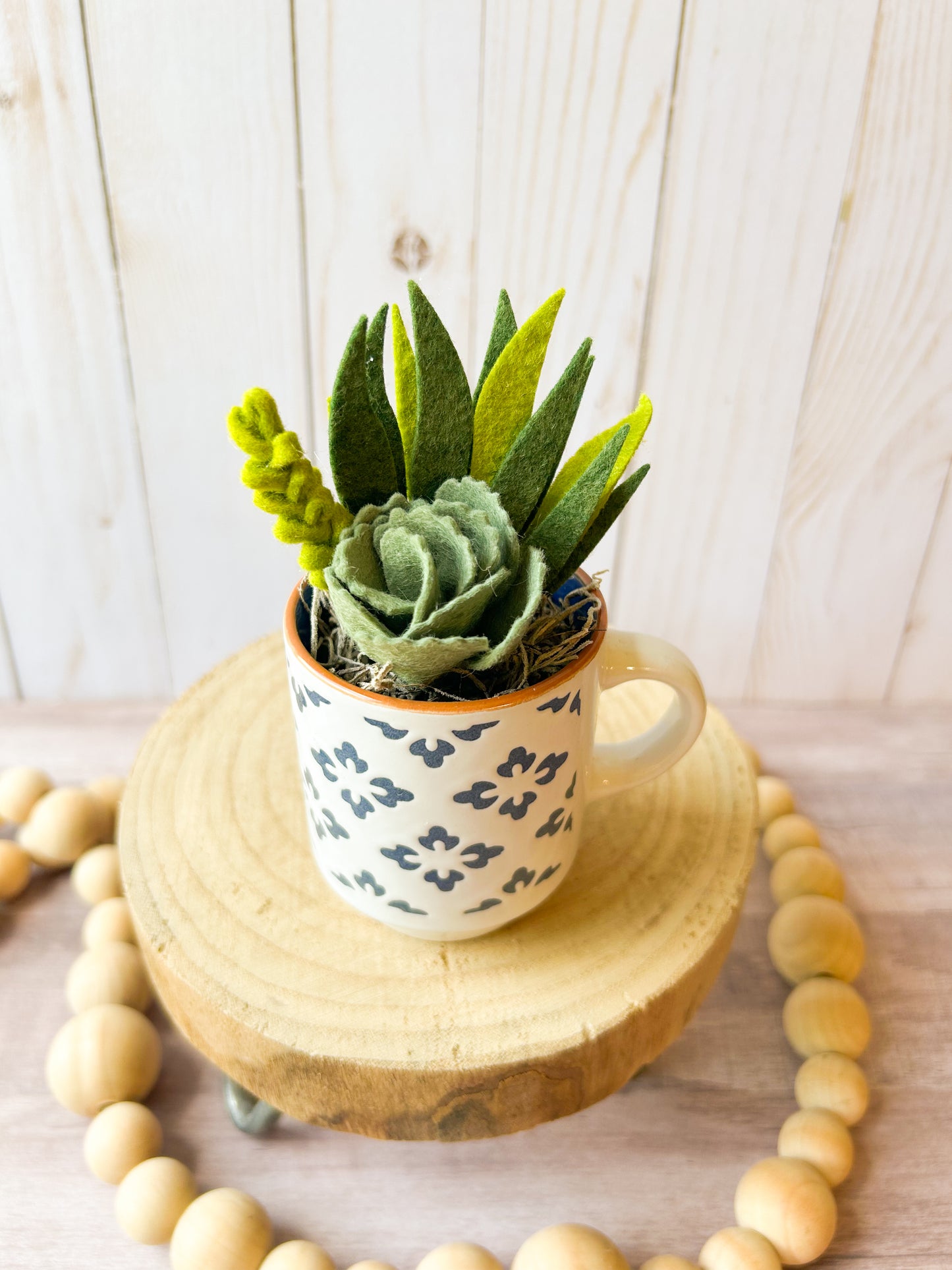 Mini Felt Succulent