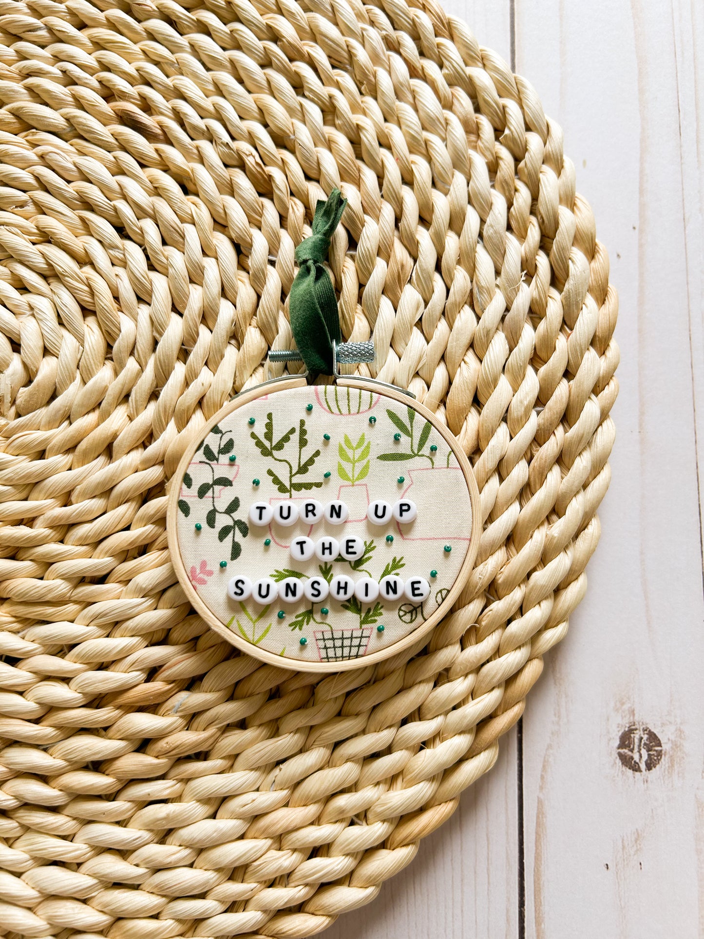 Turn Up The Sunshine Hoop Ornament