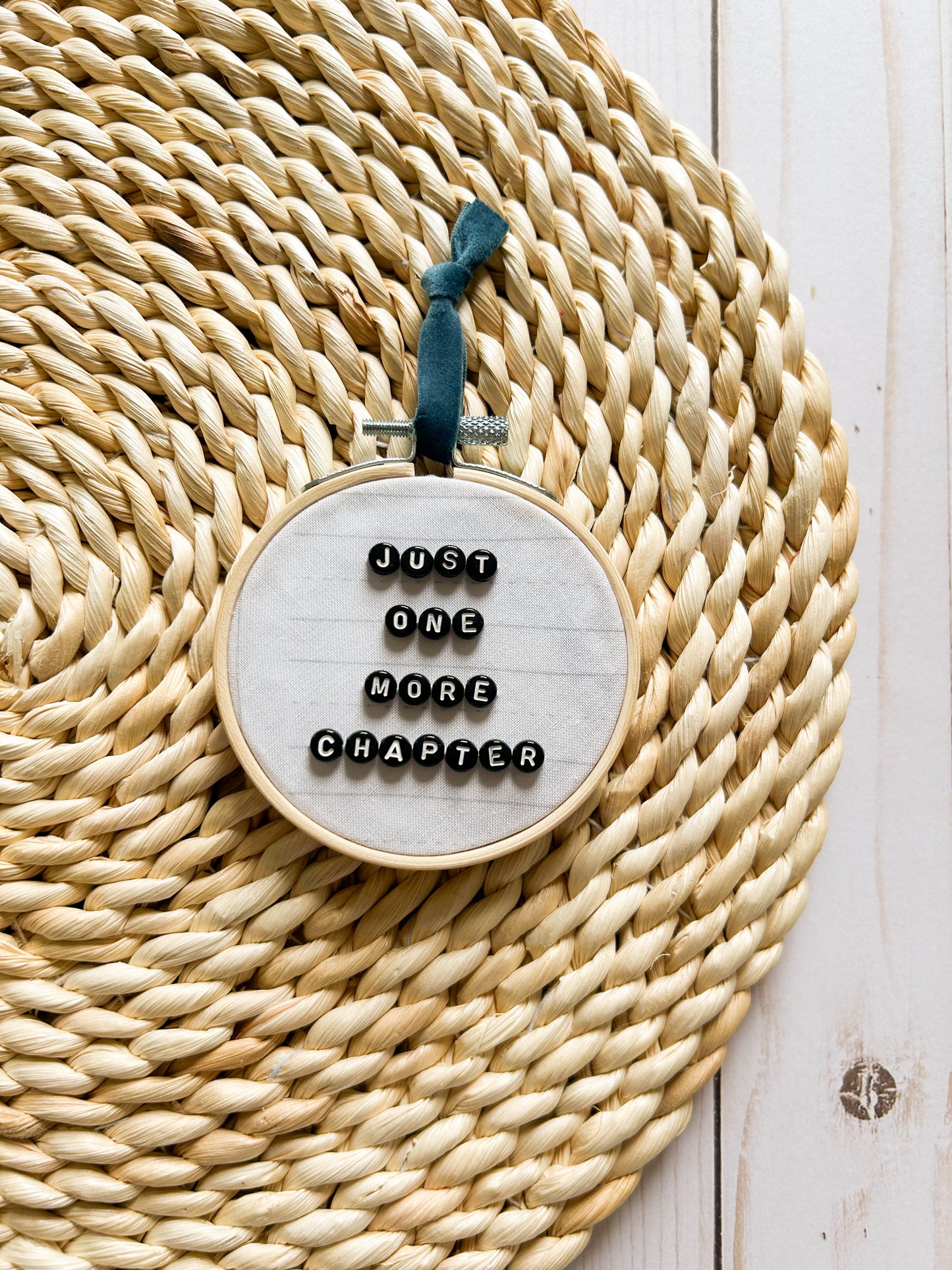 Just One More Chapter Hoop Ornament
