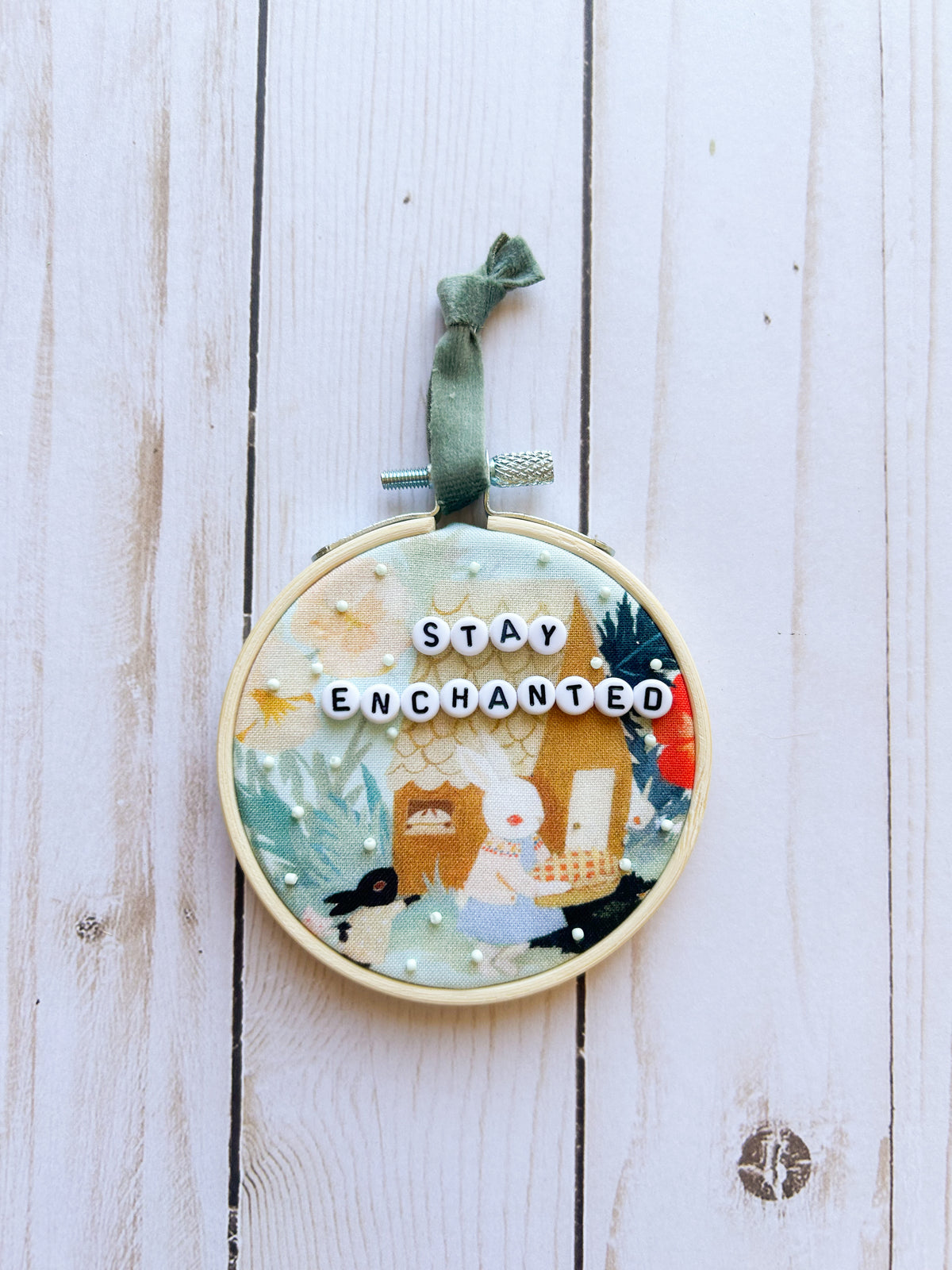 Stay Enchanted Hoop Ornament