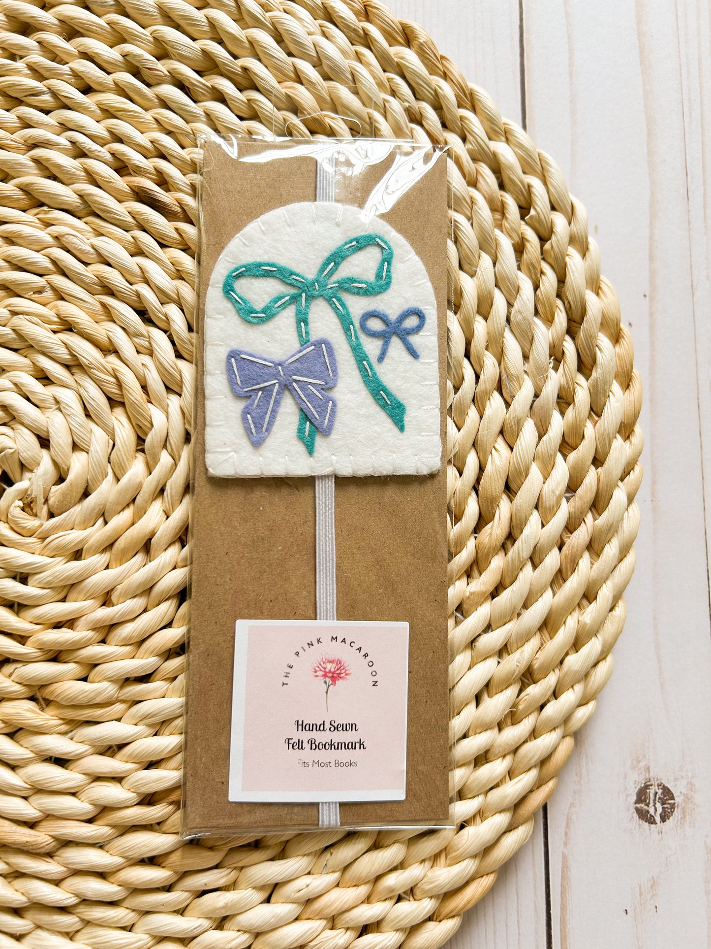 Blue Bow Bookmark