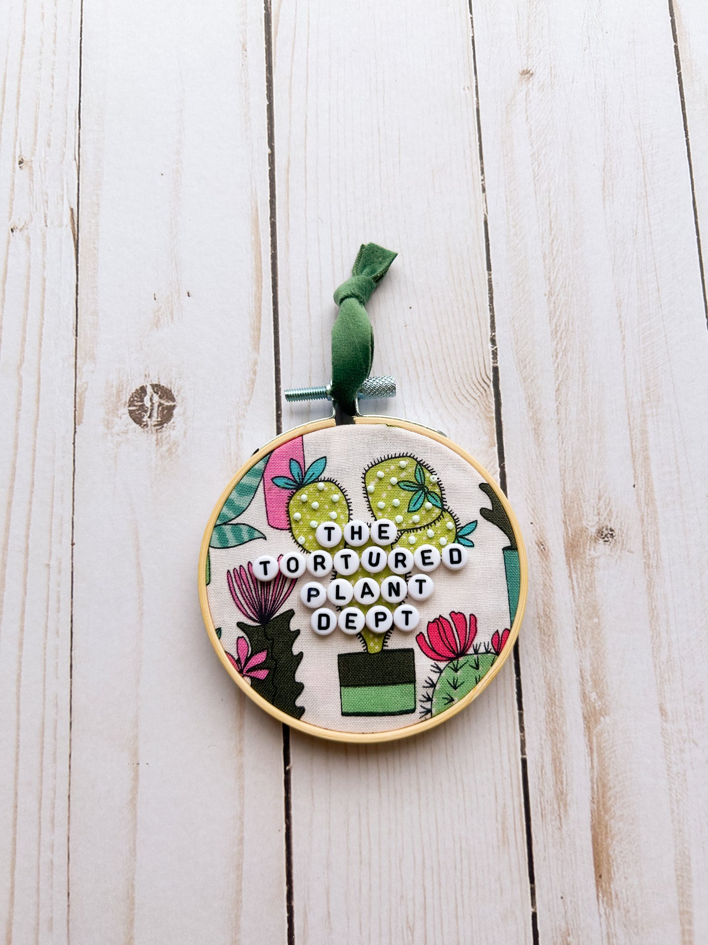 The Tortured Plant Dept Hoop Ornament