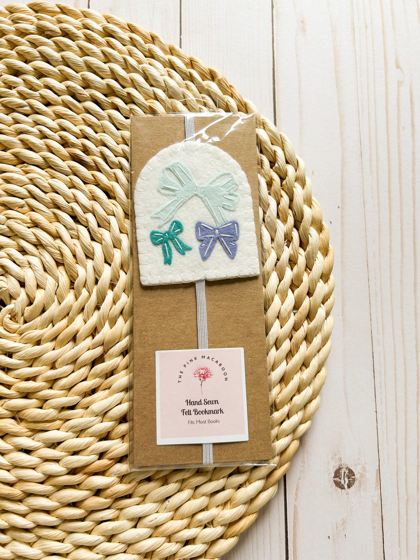 Blue Bow Bookmark