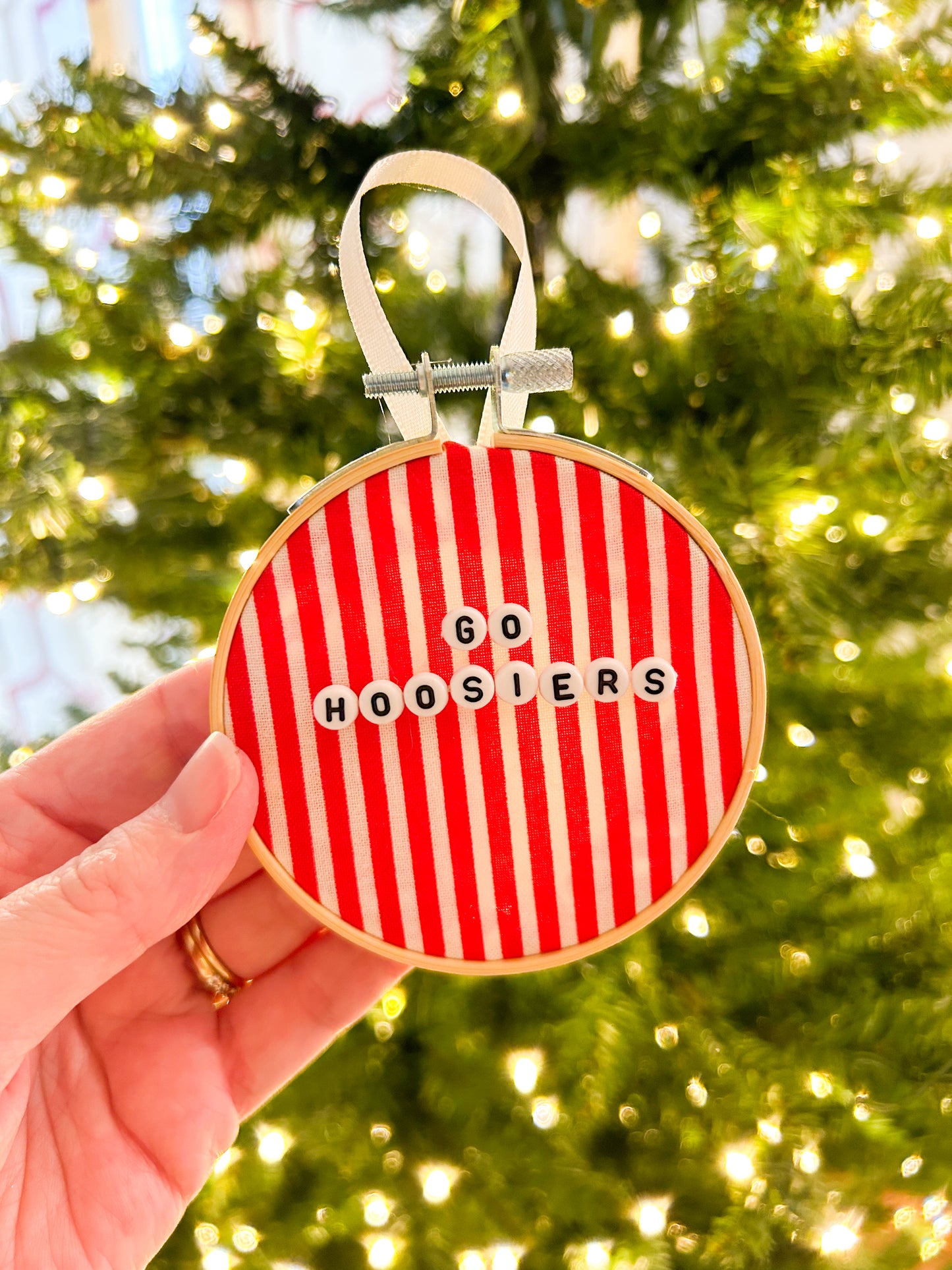 Indiana Hoosiers Hoop Ornament