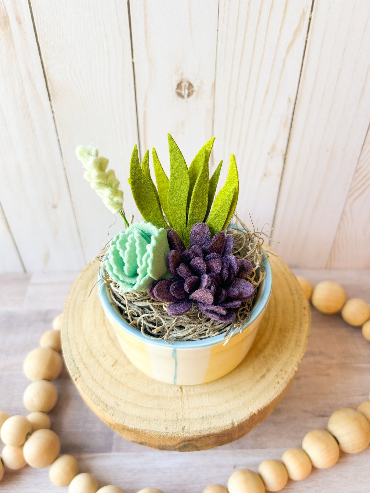 Mini Felt Succulent