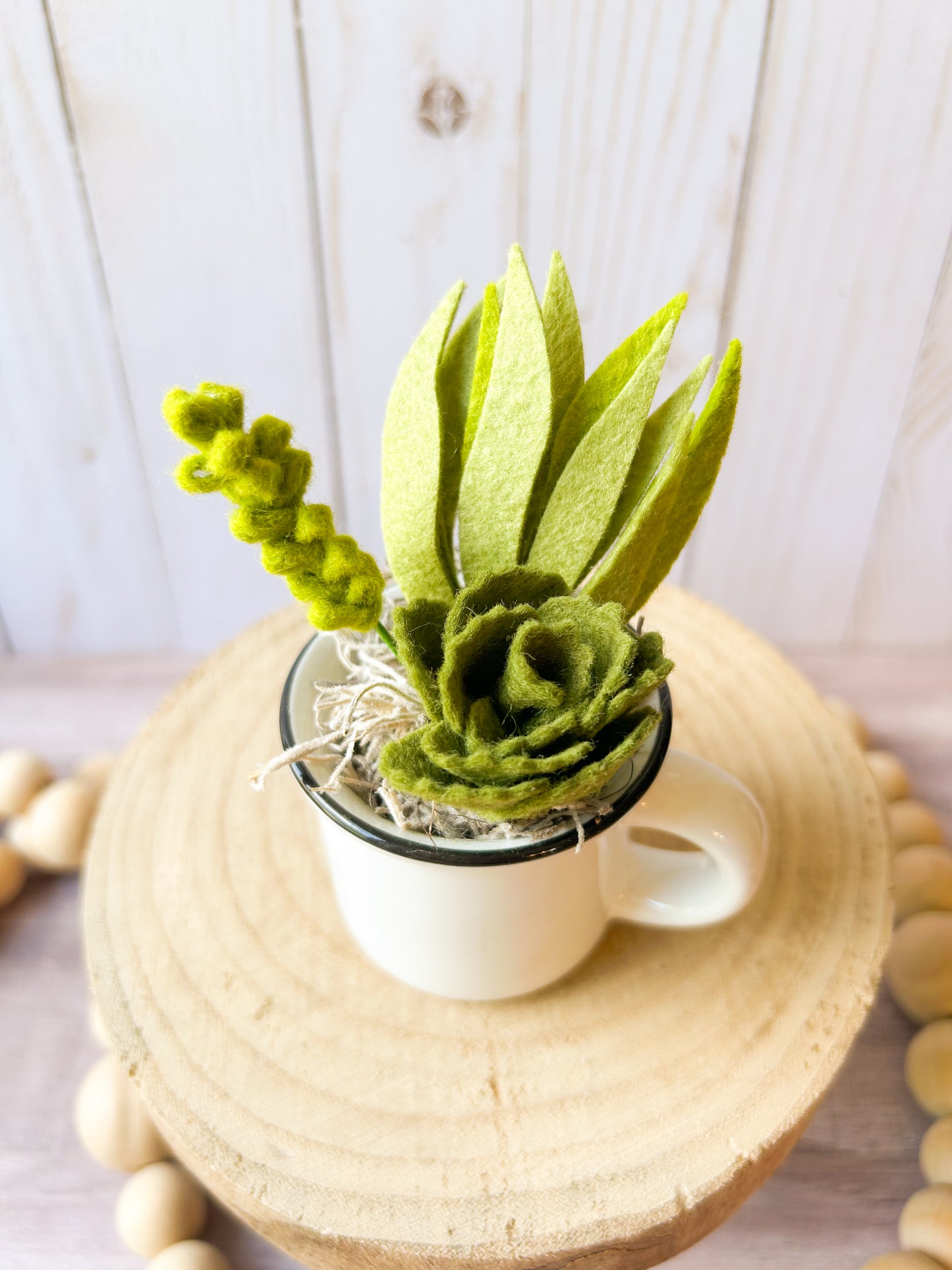 Mini Felt Succulent