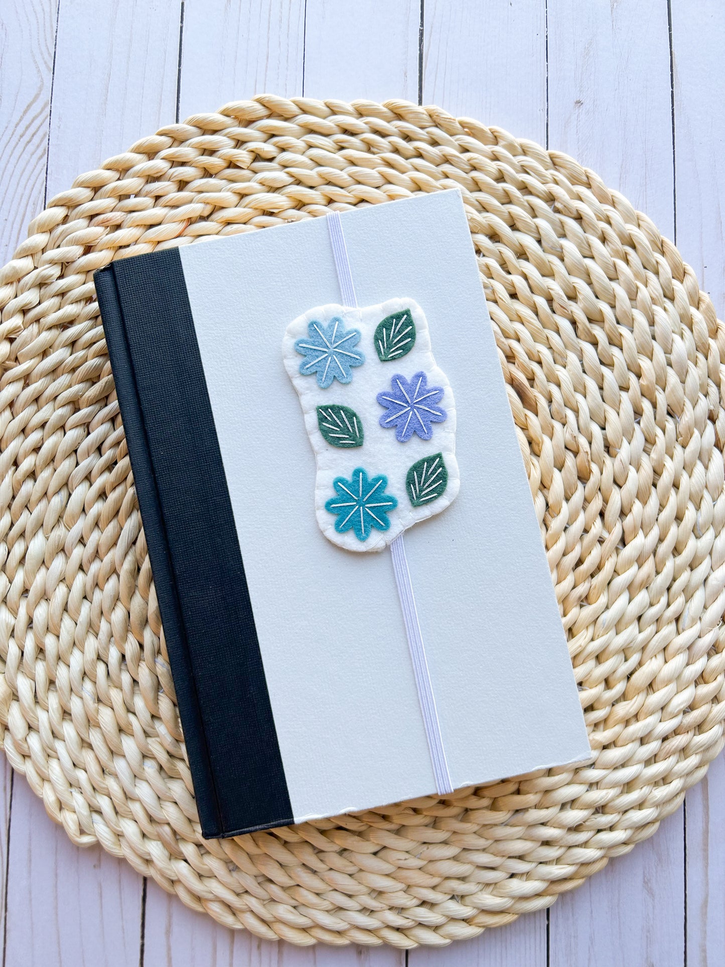 Blue Floral Bookmark
