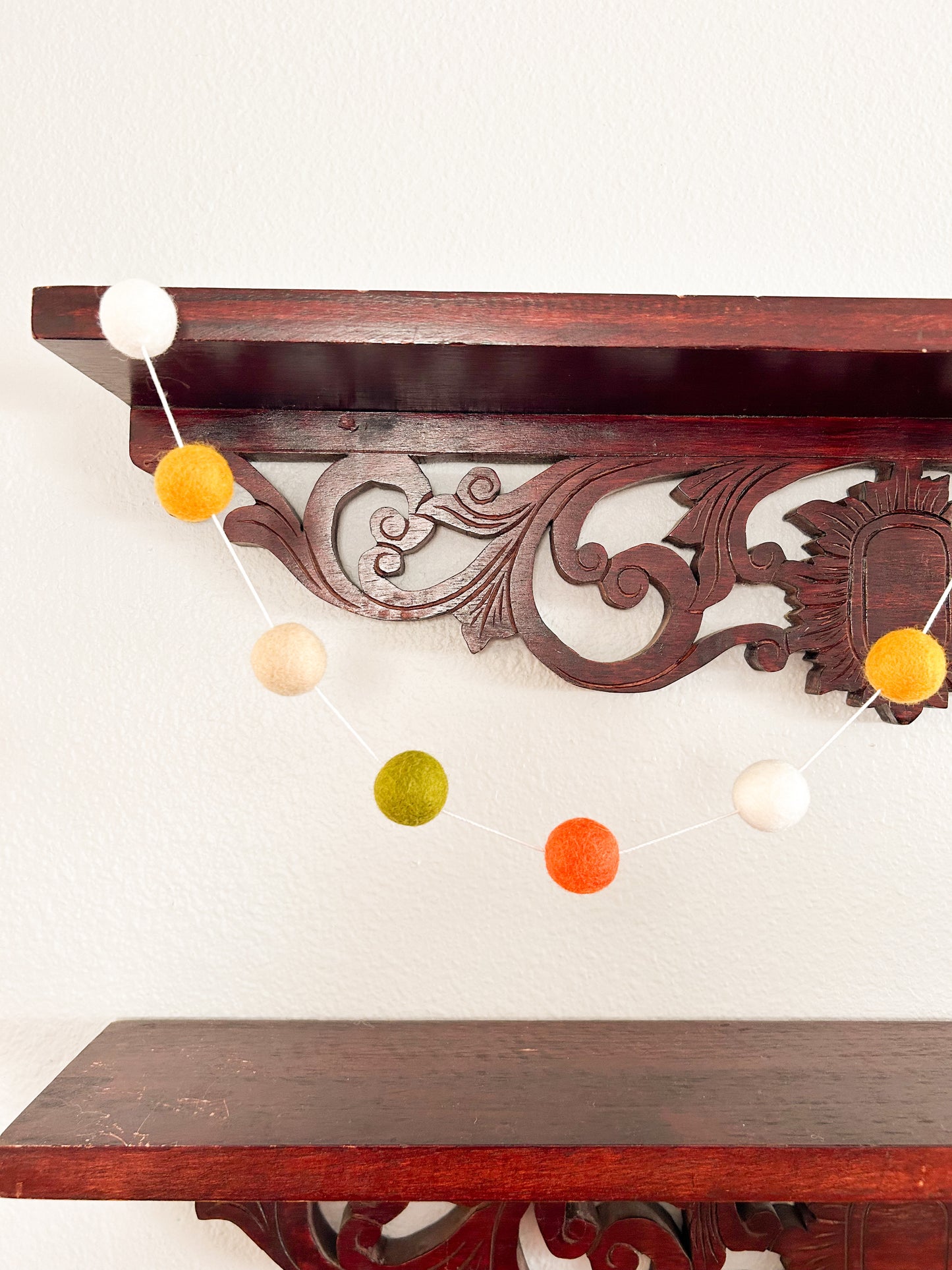 Vintage Fall Felt Ball Garland