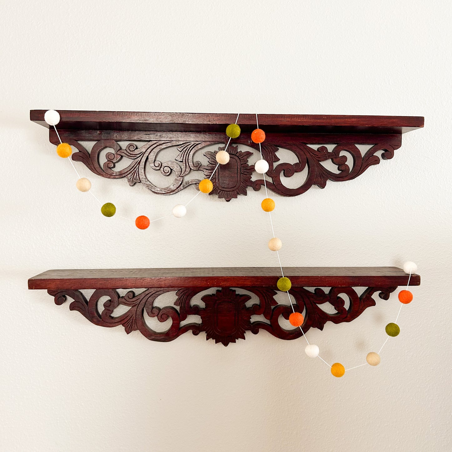 Vintage Fall Felt Ball Garland