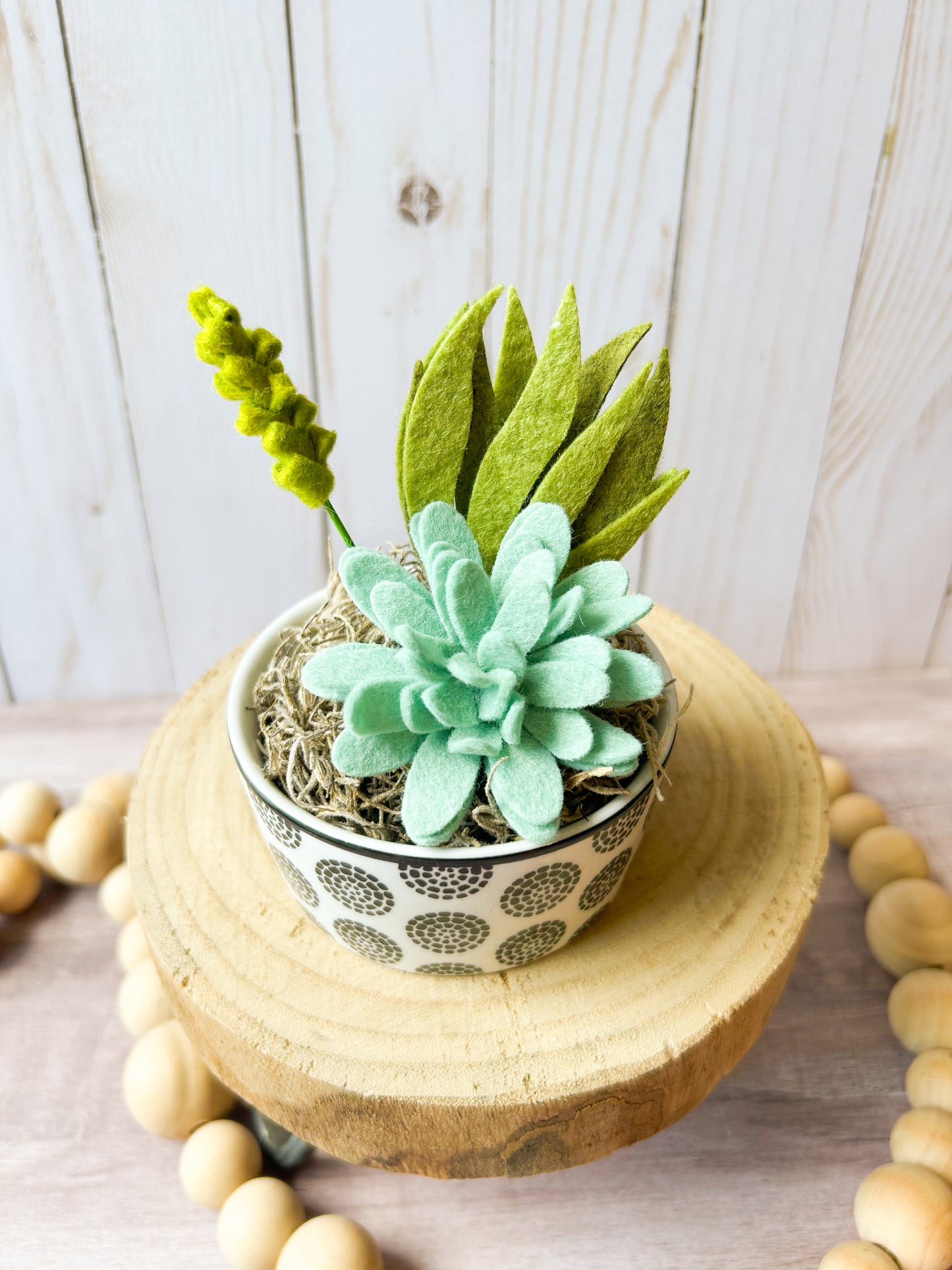 Mini Felt Succulent