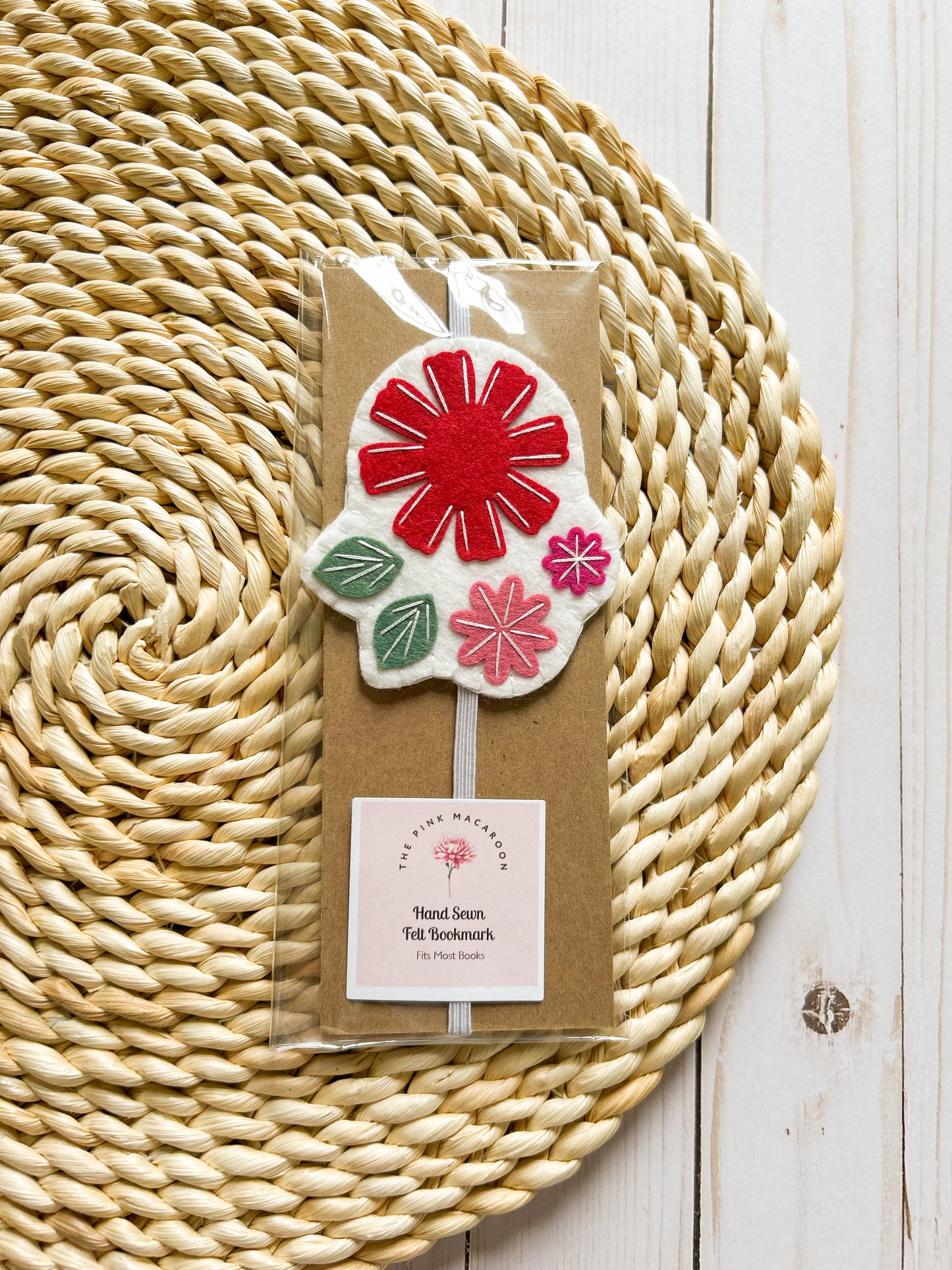 Red Floral Bookmark