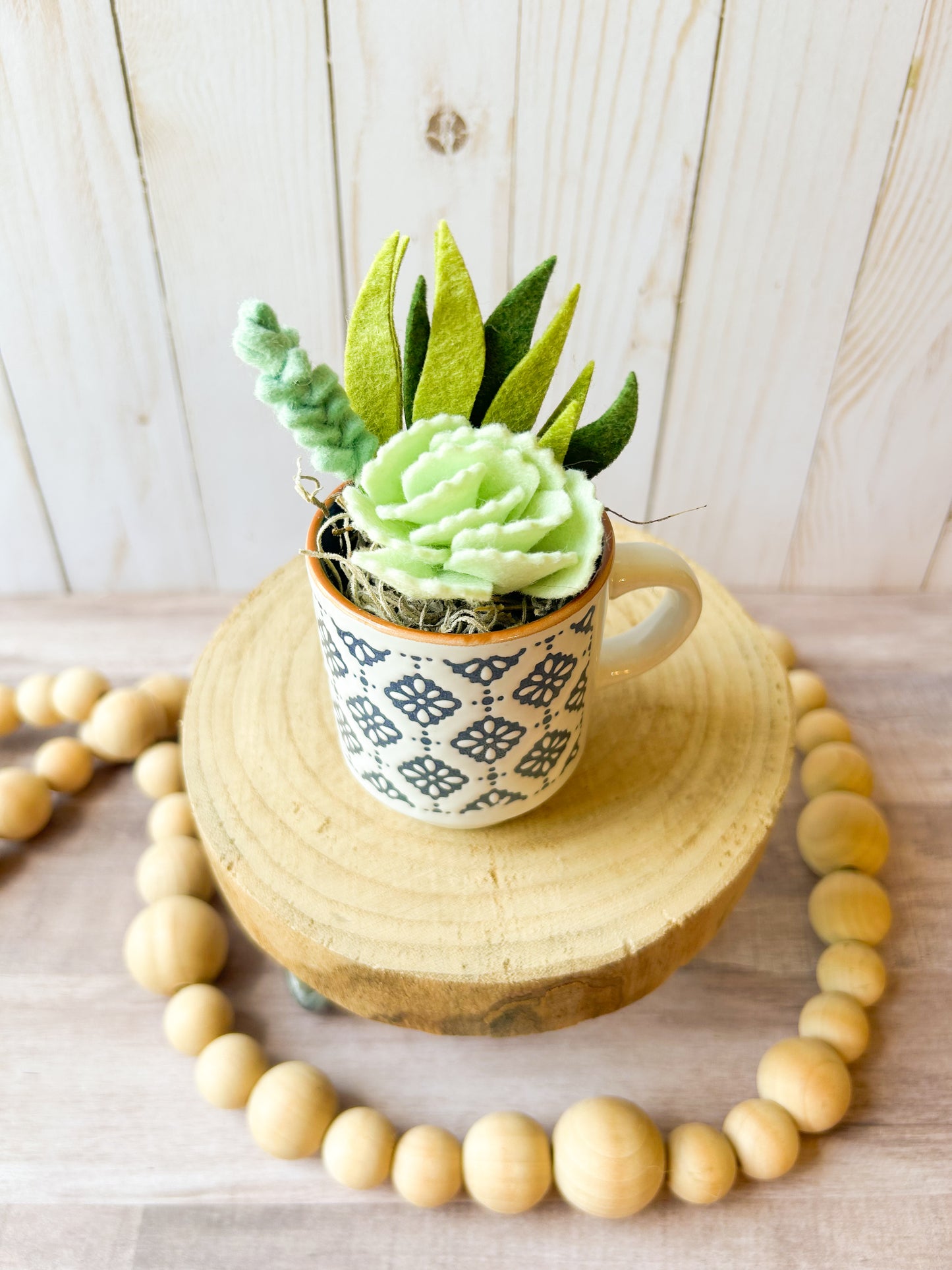 Mini Felt Succulent