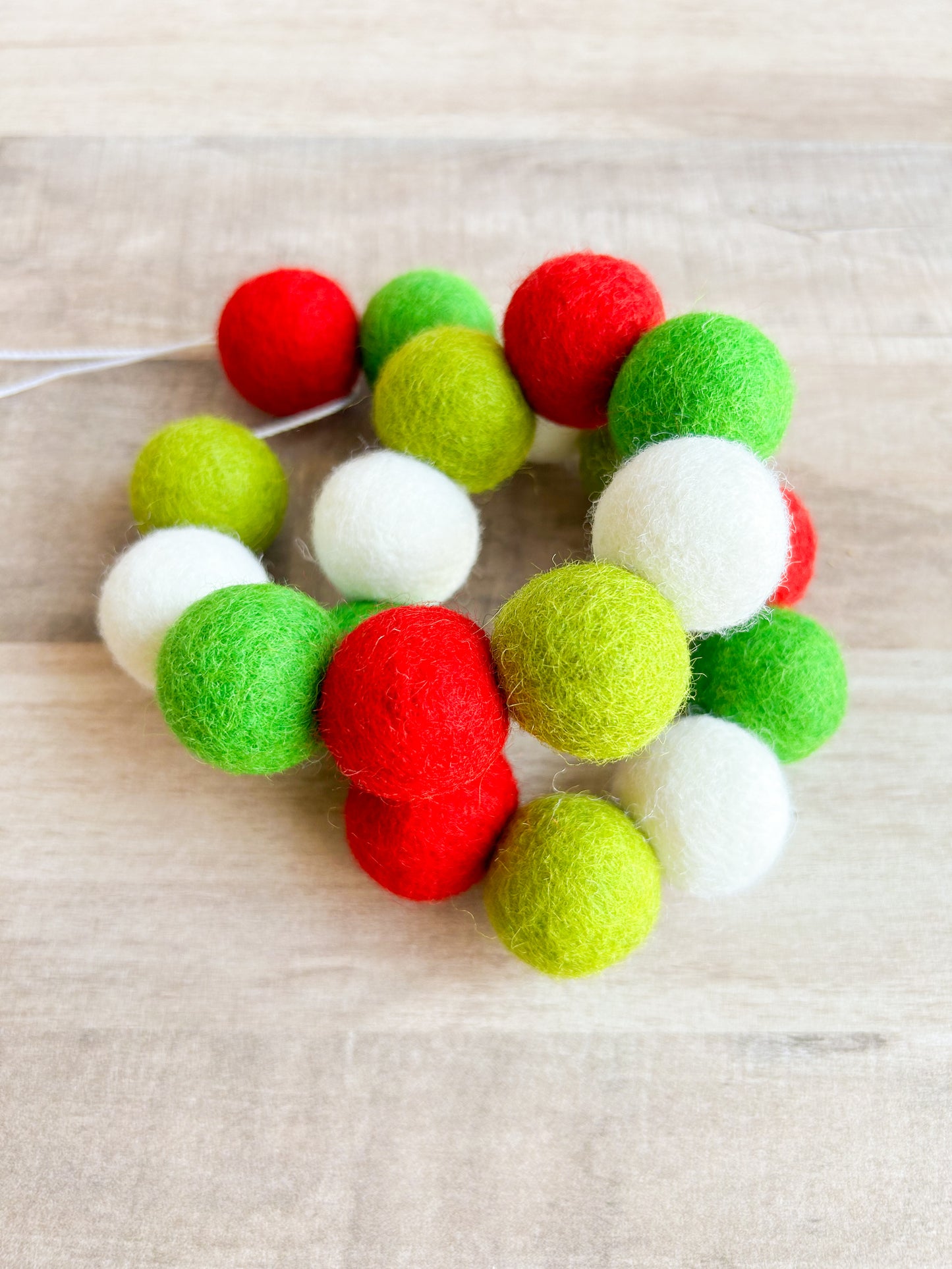 Christmas Felt Ball Garland