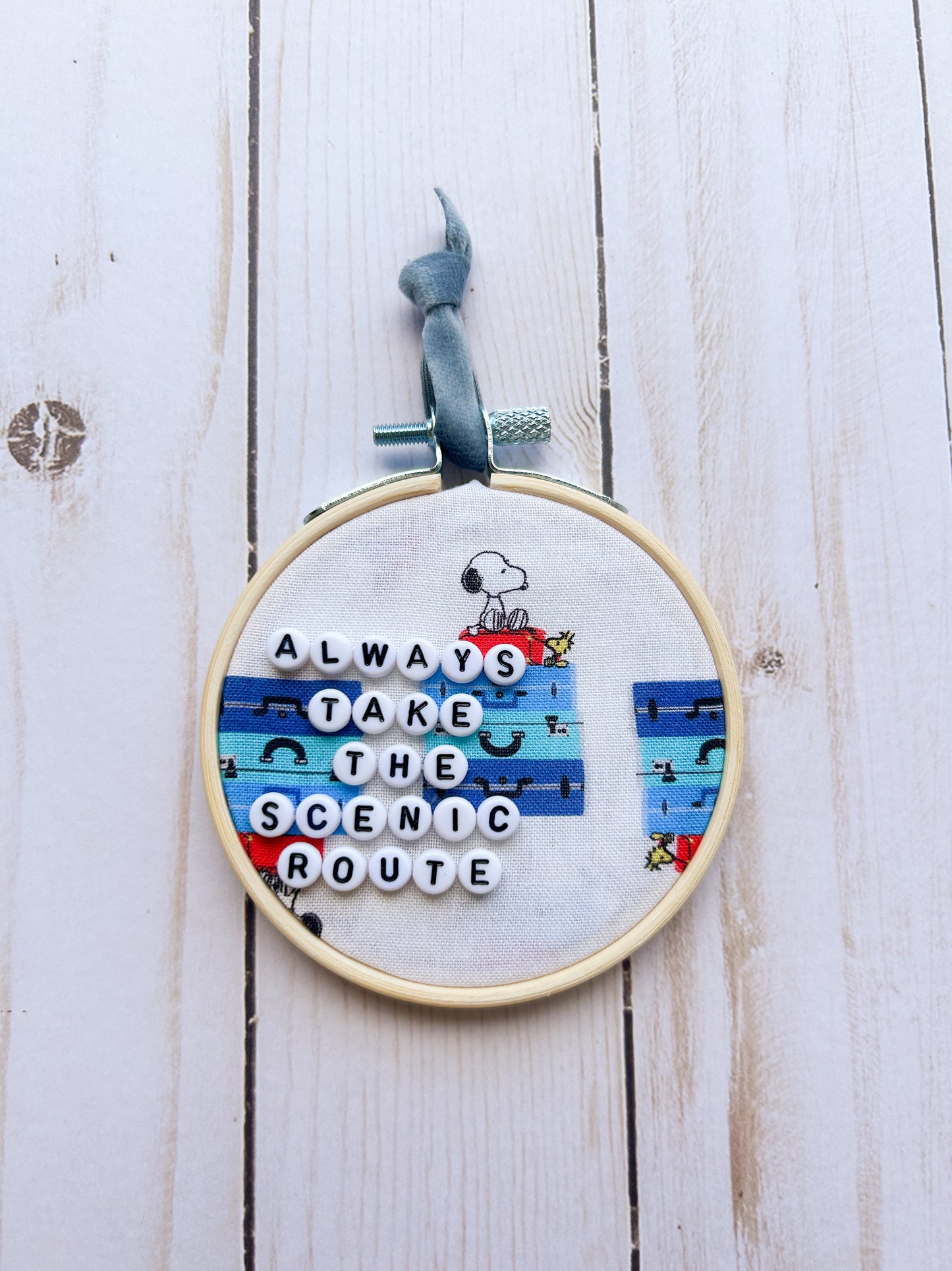 Always Take The Scenic Route Hoop Ornament