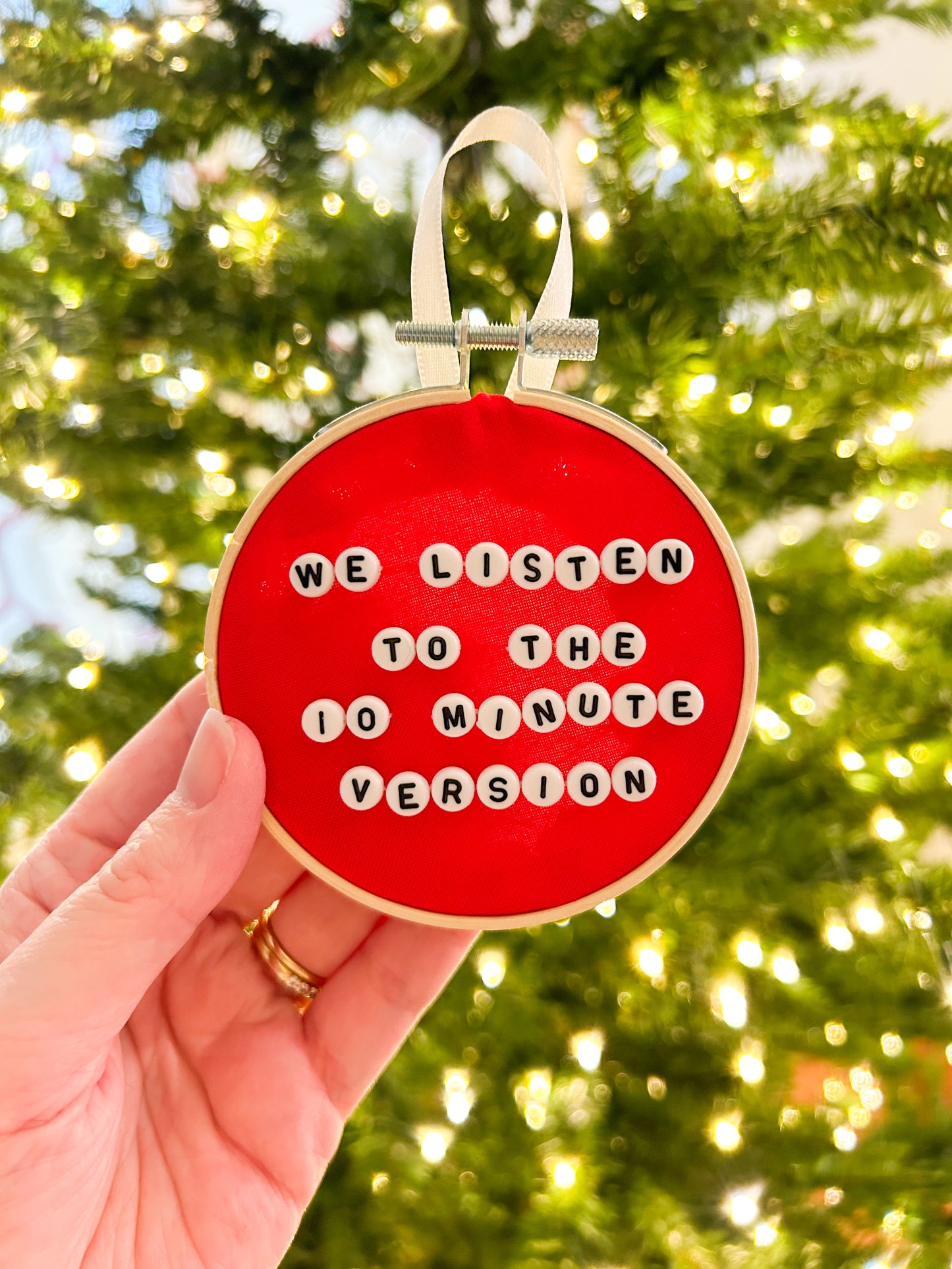Taylor Swift Inspired Hoop Ornament
