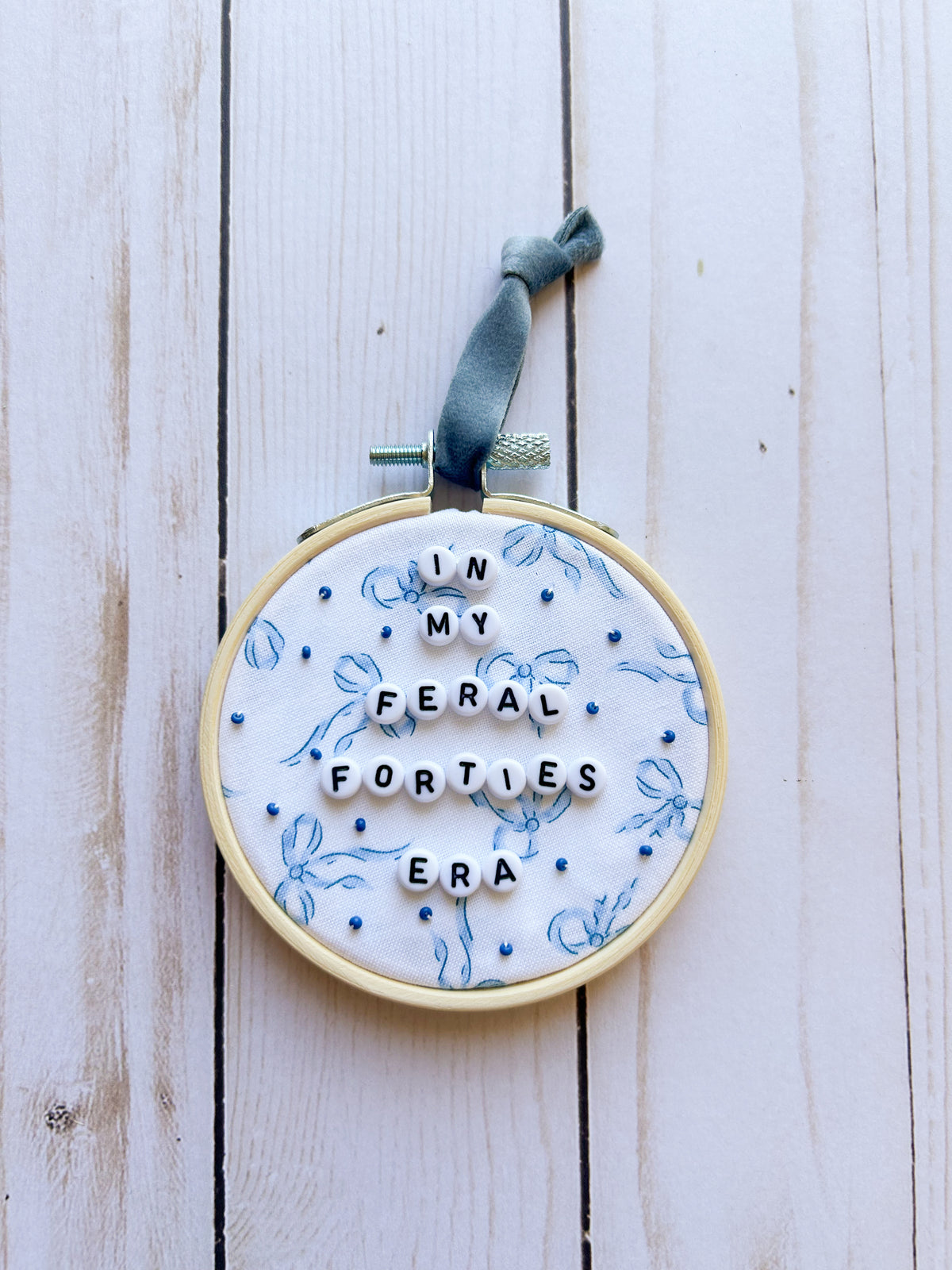 Feral Forties Era Hoop Ornament