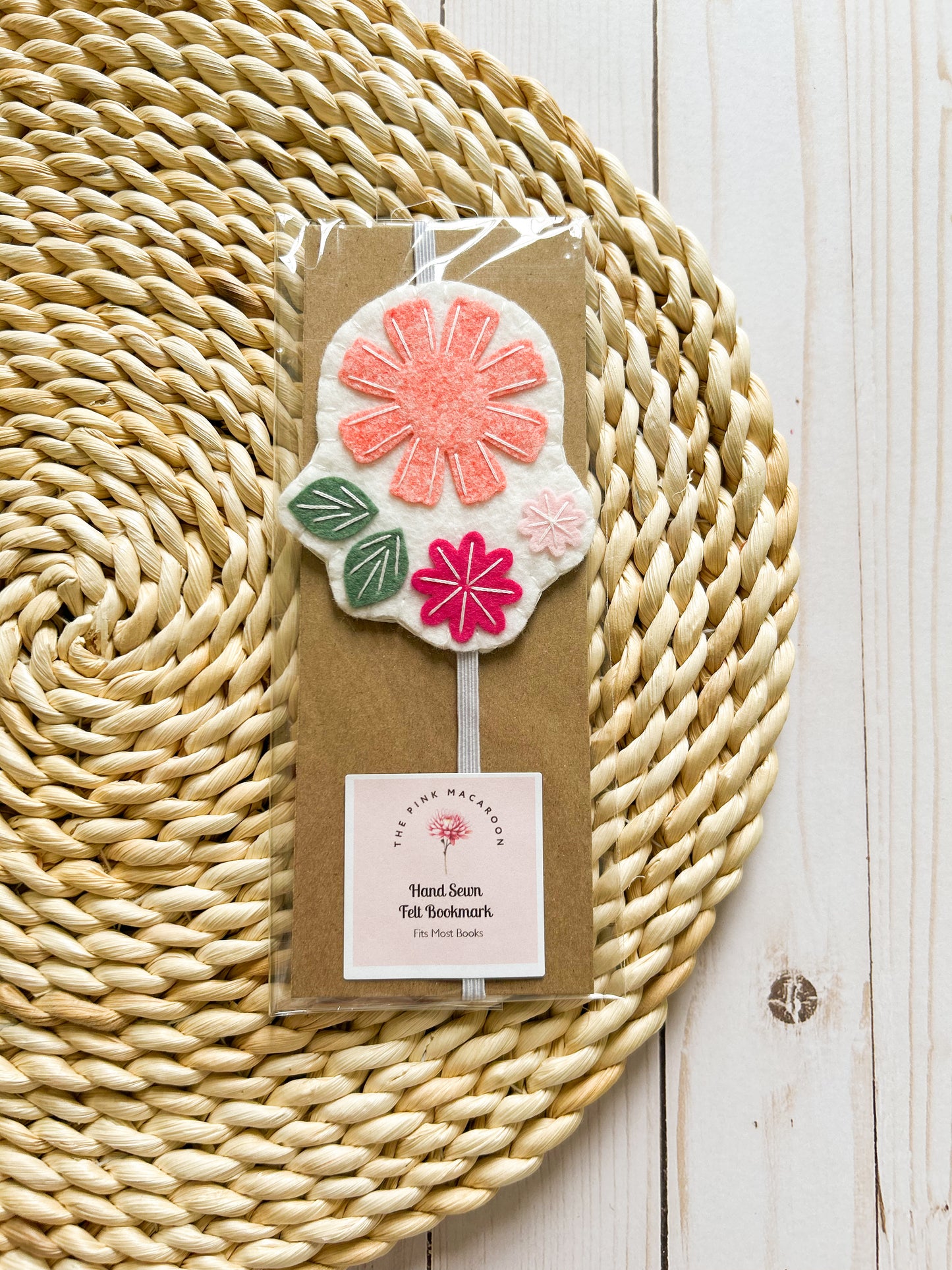 Pink Floral Bookmark