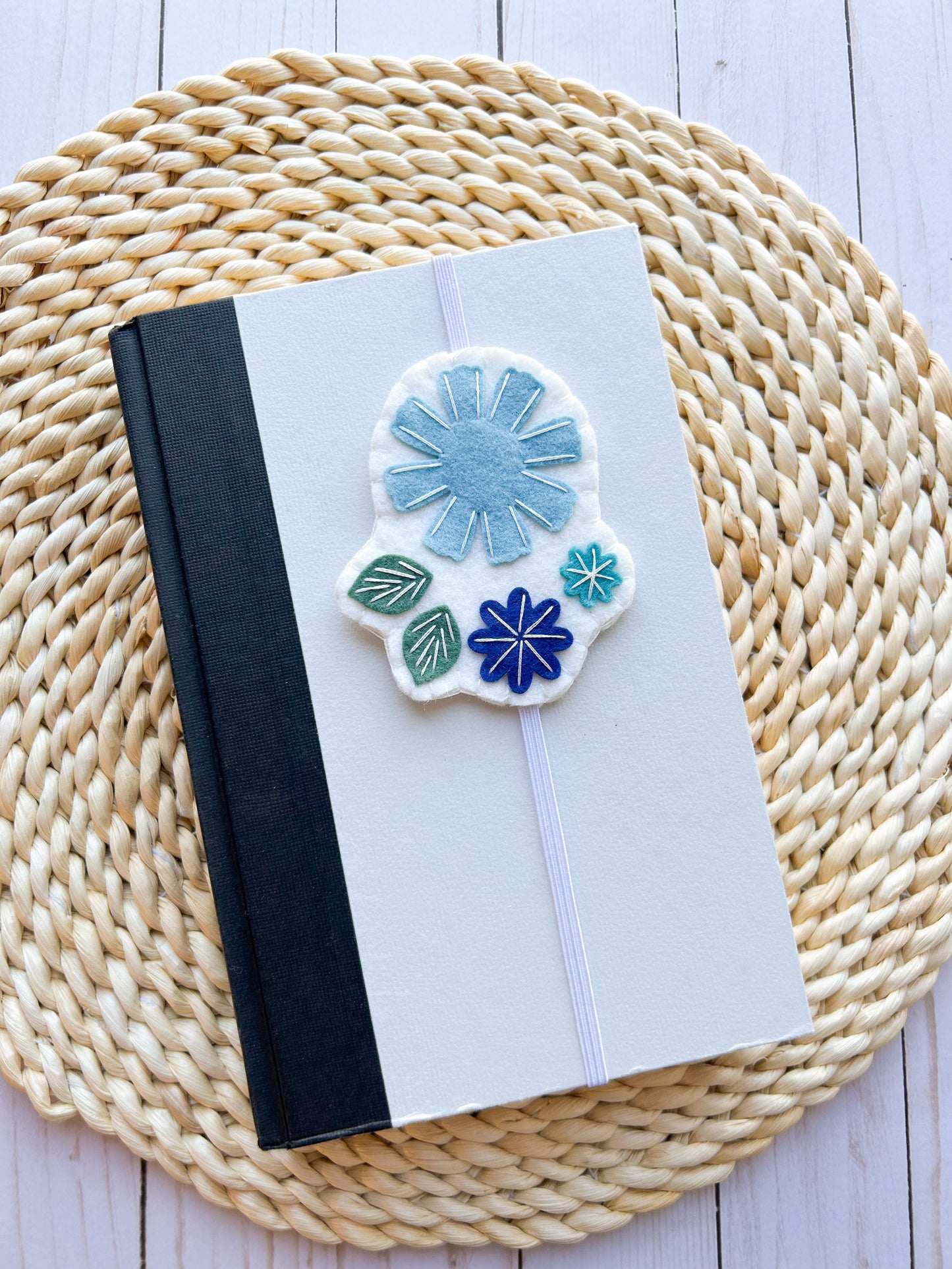 Blue Floral Bookmark
