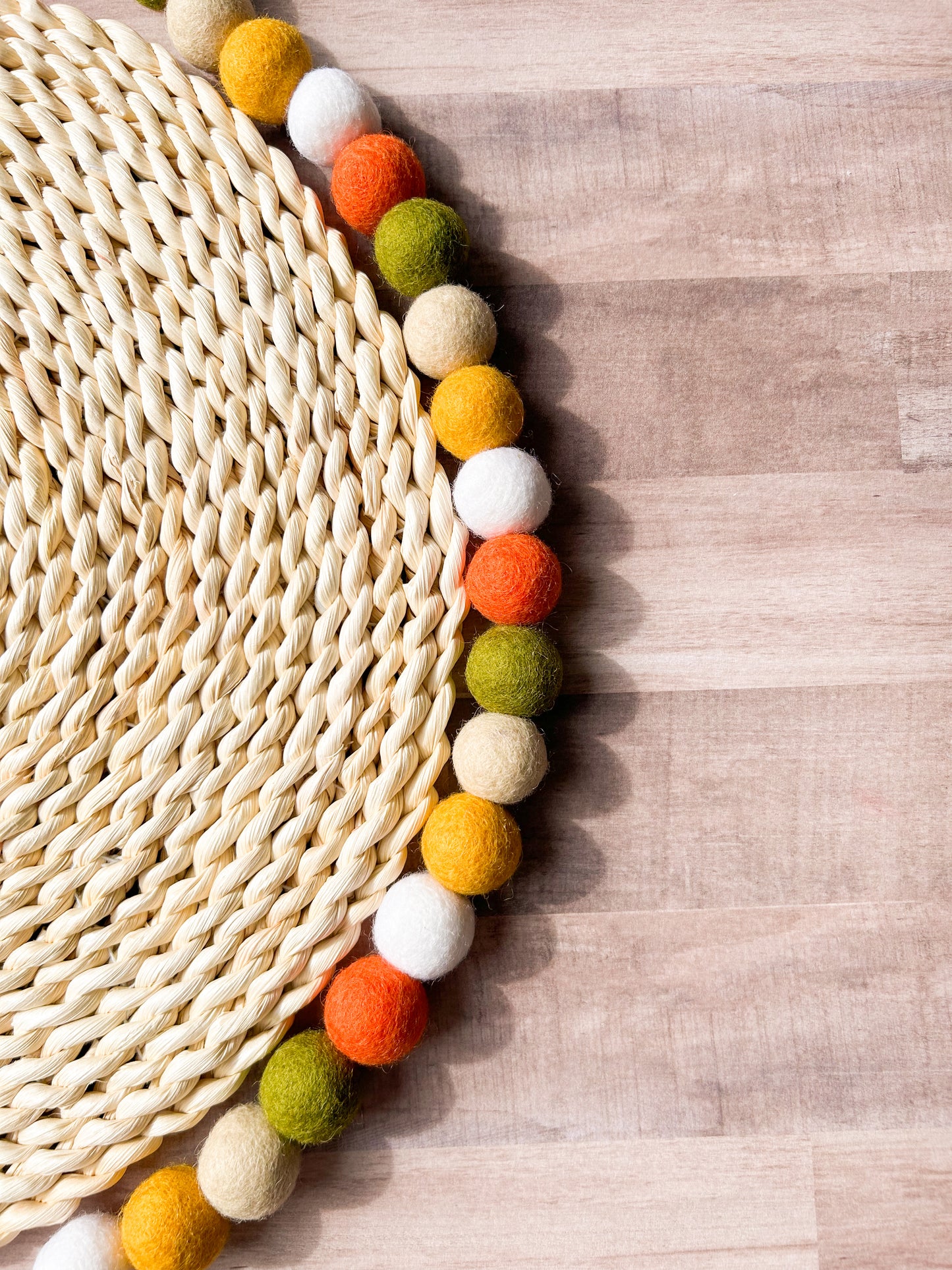 Vintage Fall Felt Ball Garland
