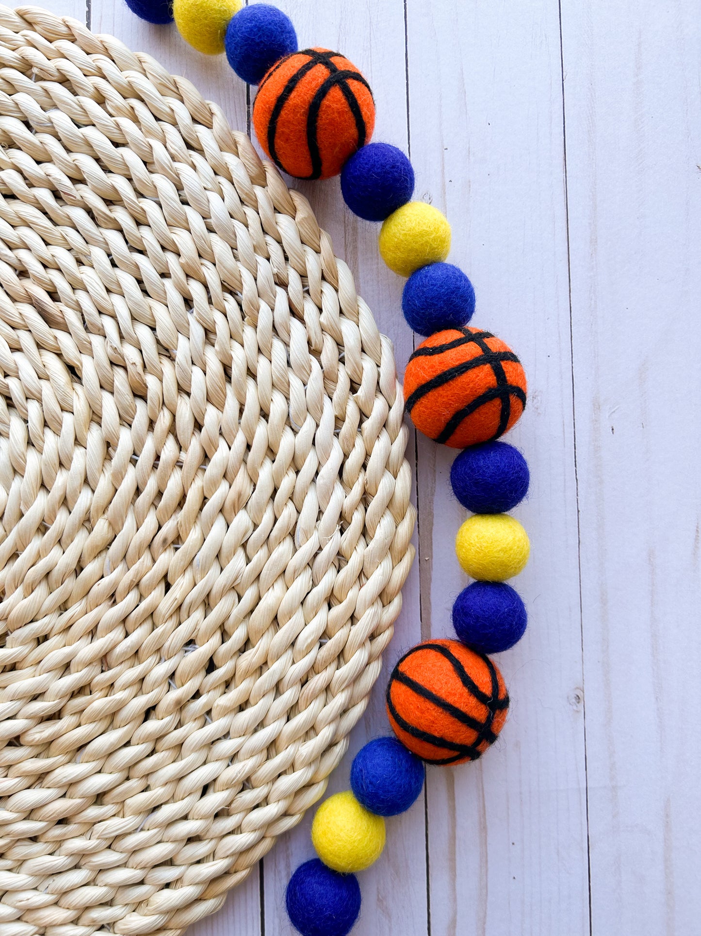 Pacers Basketball Felt Ball Garland