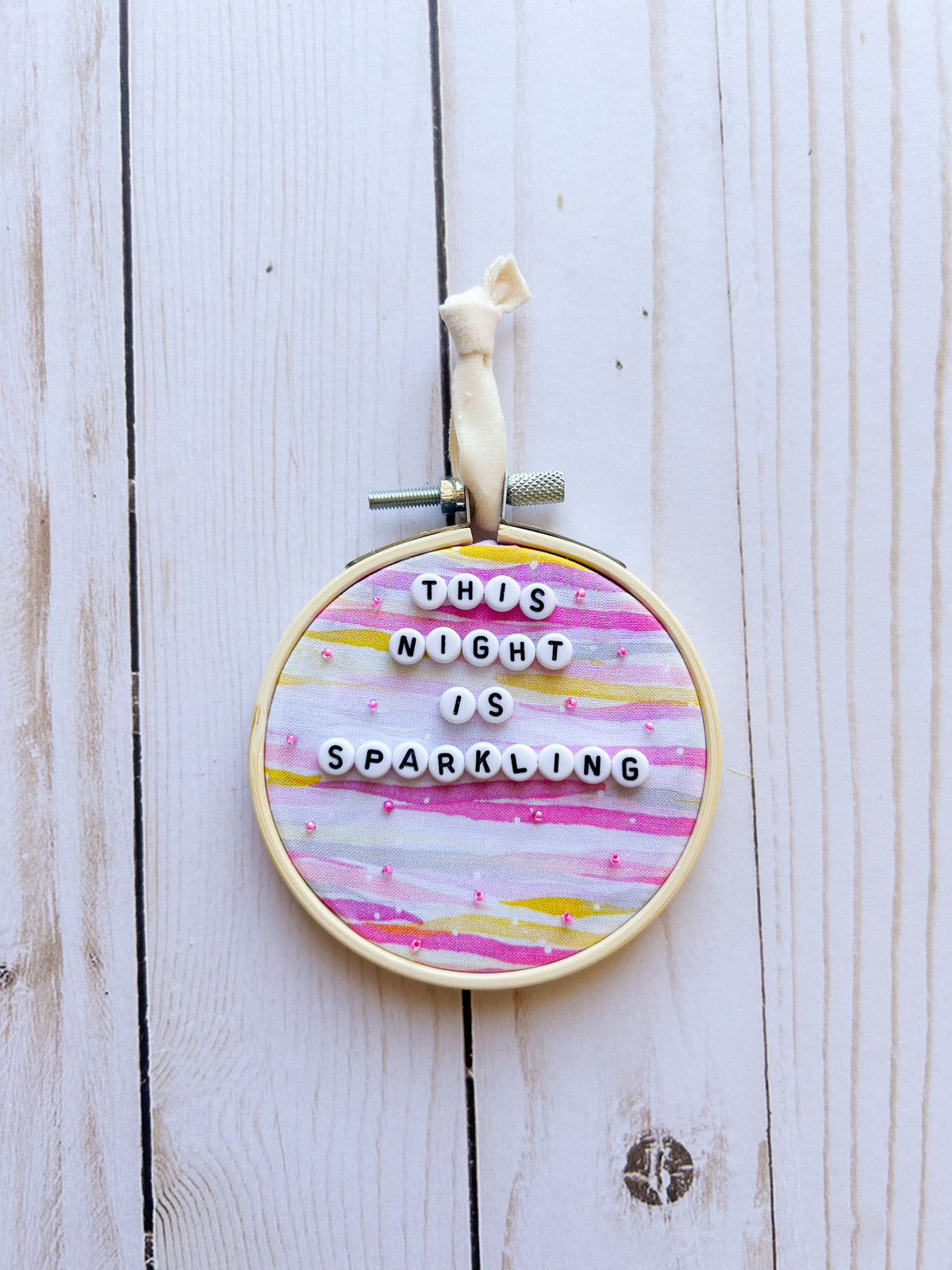 This Night is Sparkling Hoop Ornament