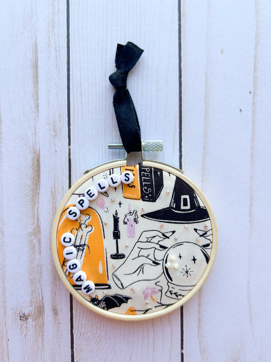 Magic Spells Hoop Ornament