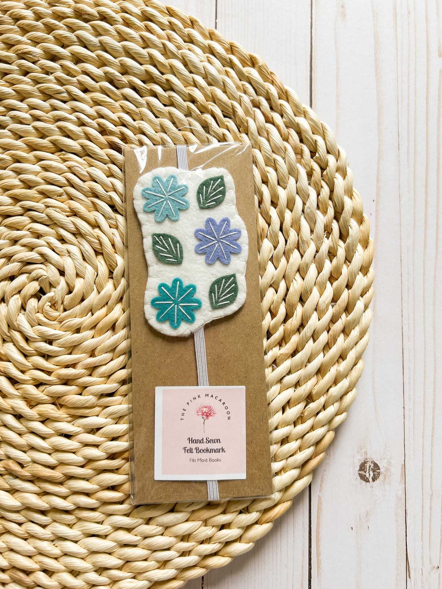 Blue Floral Bookmark