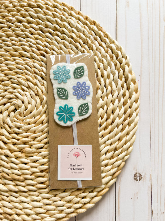 Blue Floral Bookmark