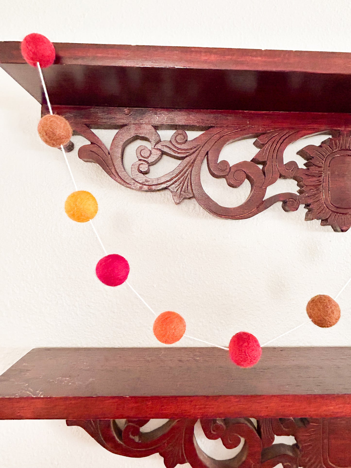 Fall Leaves Felt Ball Garland