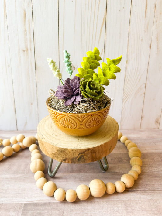 Felt Succulent Bowl
