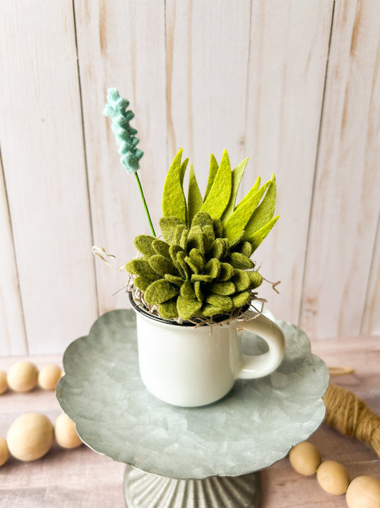 Mini Felt Succulent