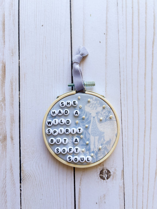 A Wild Spirit Hoop Ornament