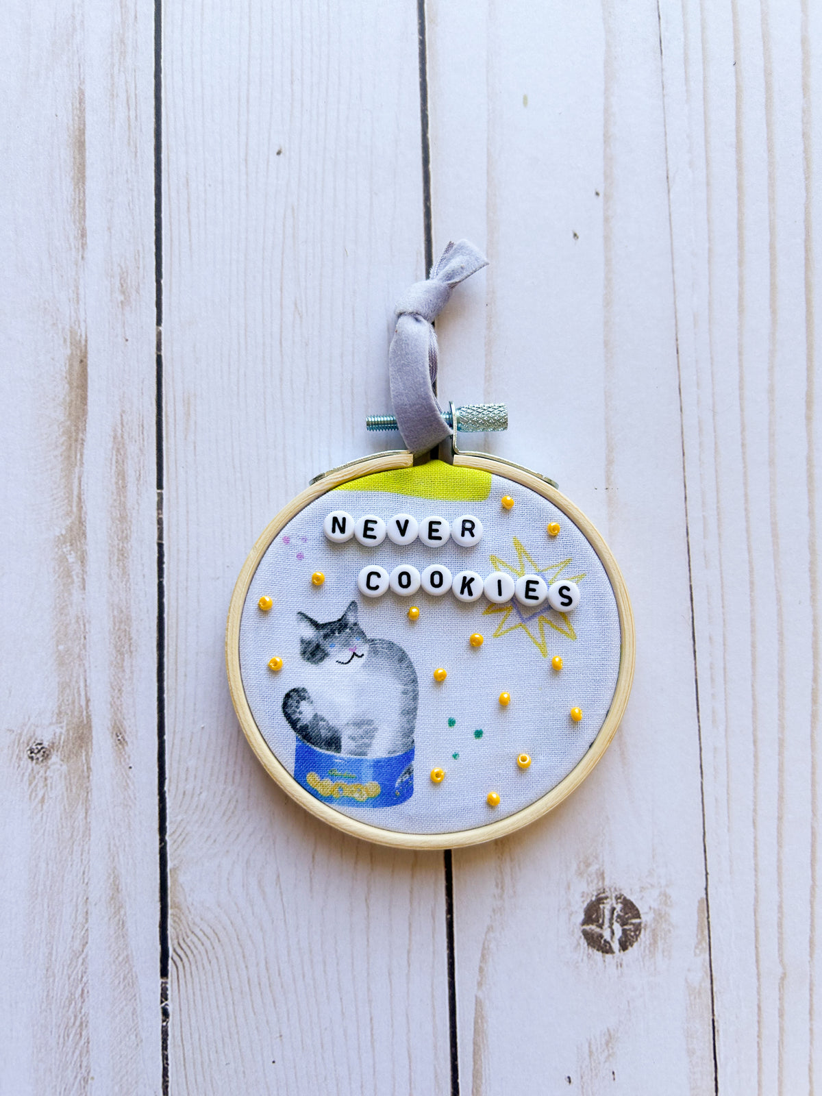 Never Cookies Hoop Ornament