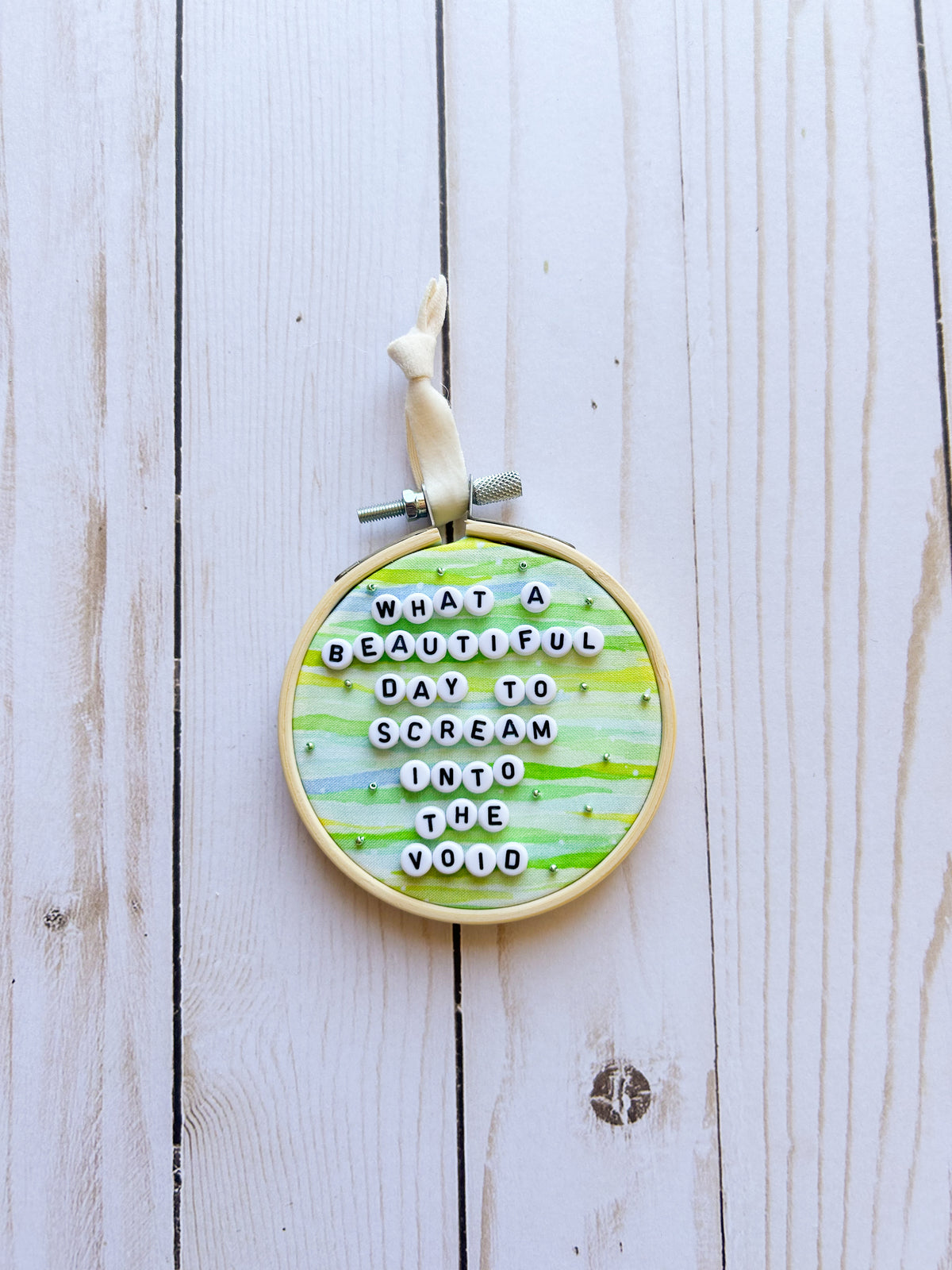 What a Beautiful Day Hoop Ornament