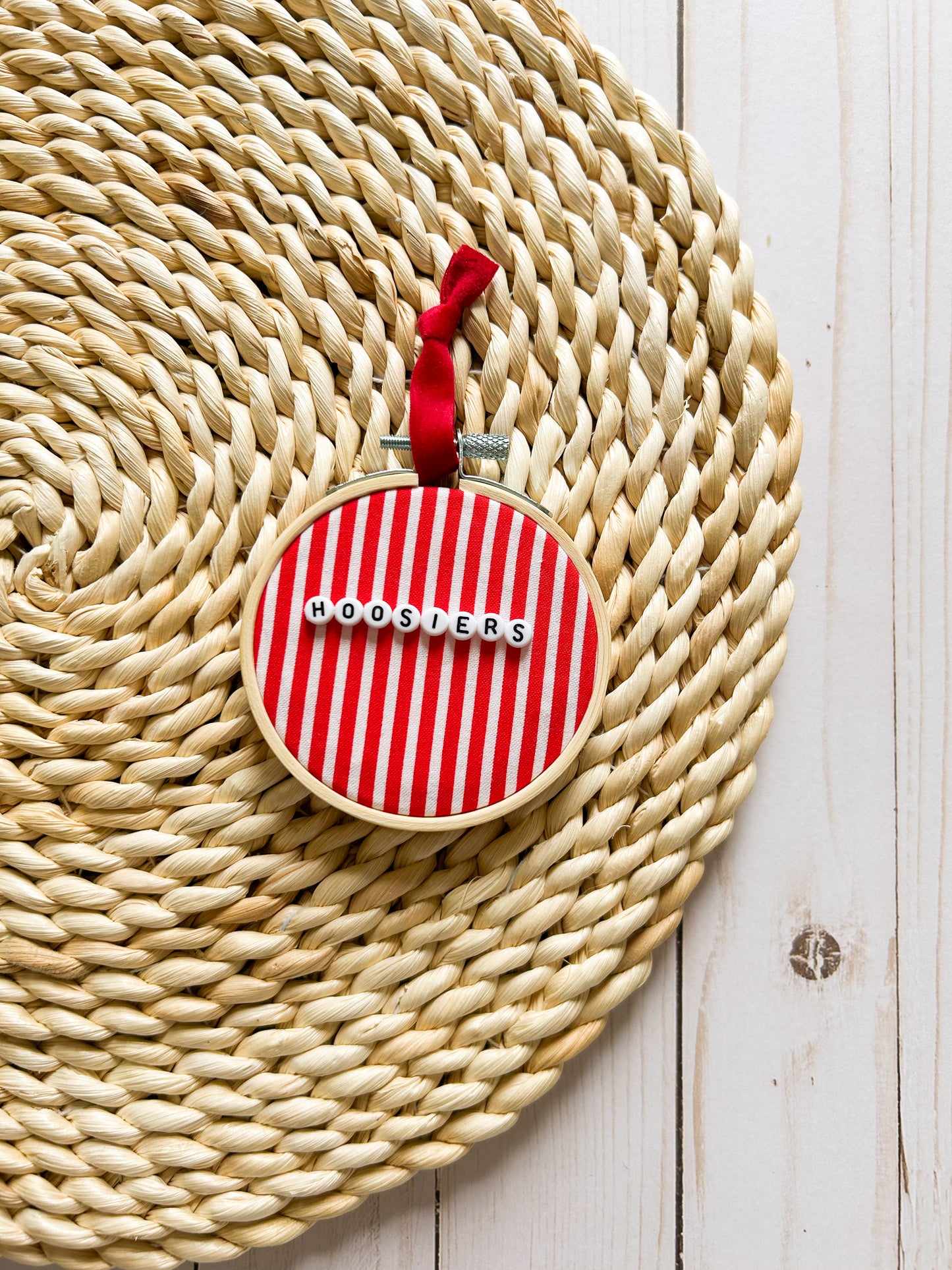 Indiana Hoosiers Hoop Ornament