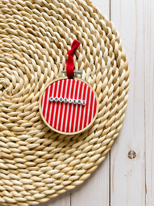 Indiana Hoosiers Hoop Ornament