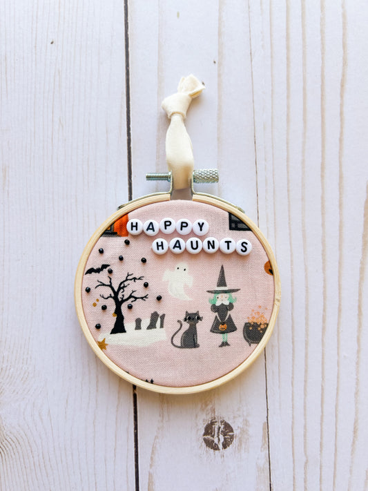 Happy Haunts Hoop Ornament