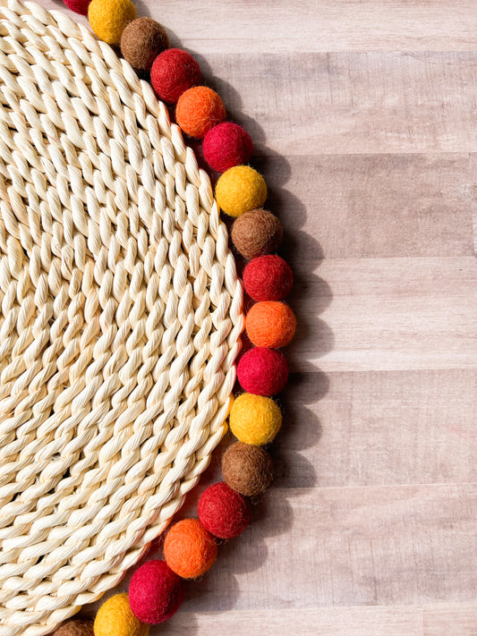 Fall Leaves Felt Ball Garland