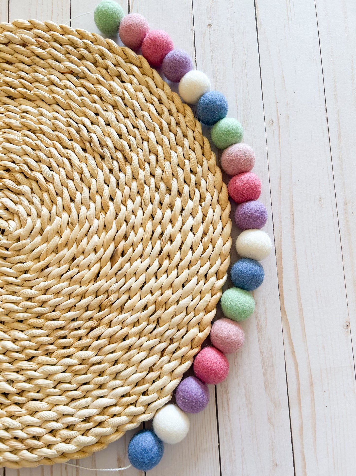 Sherbet Felt Ball Garland