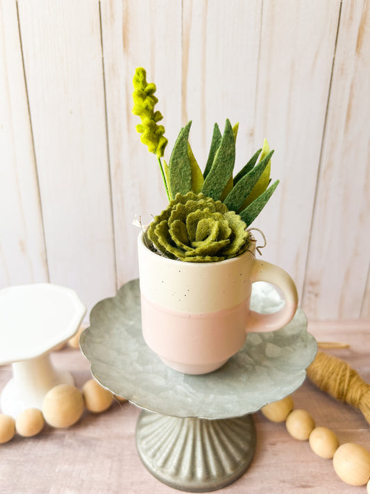 Mini Felt Succulent