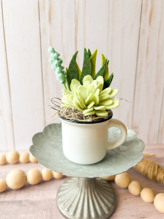 Mini Felt Succulent