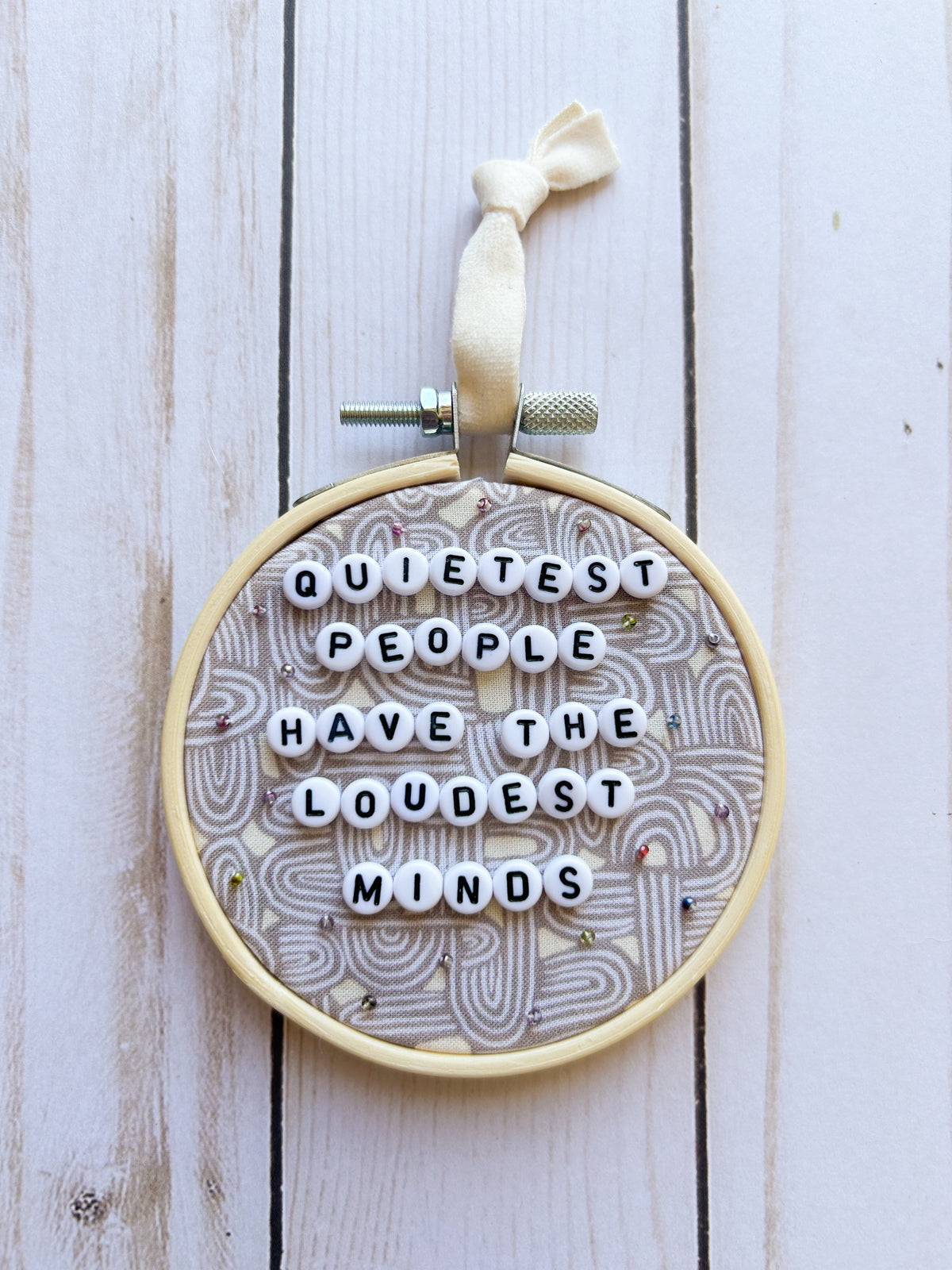 Quiet People Hoop Ornament