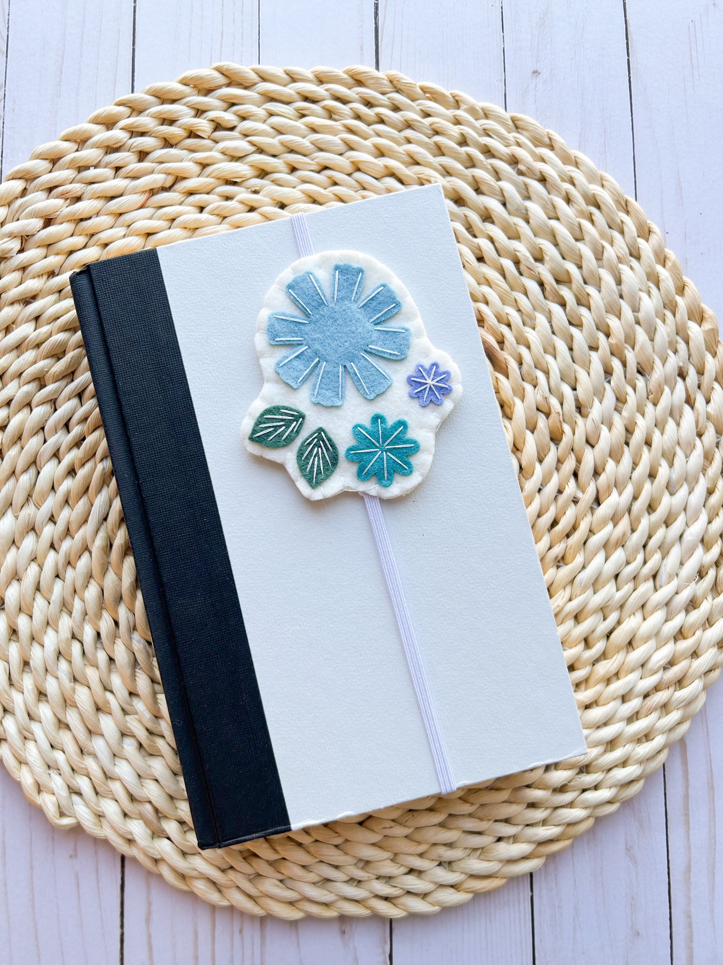 Blue Floral Bookmark