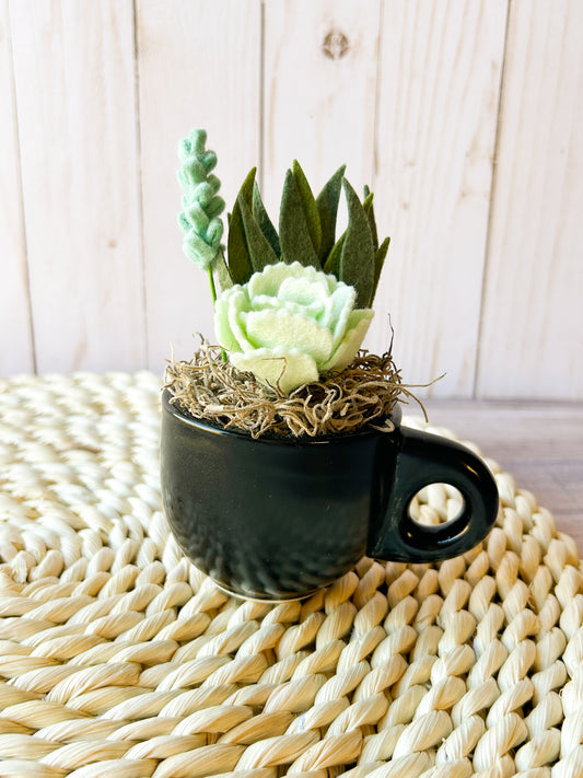 Mini Felt Succulent