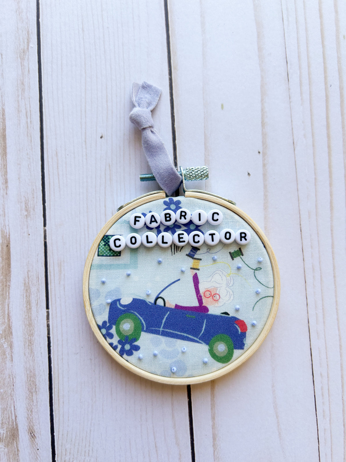 Fabric Collecting Hoop Ornament
