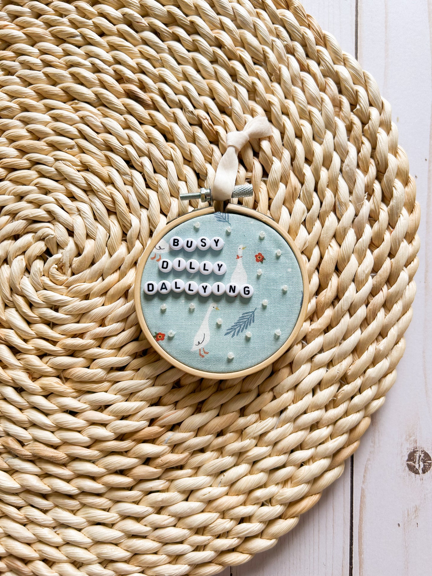 Bust Dilly Dallying Hoop Ornament