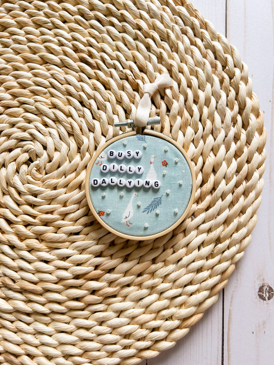 Bust Dilly Dallying Hoop Ornament