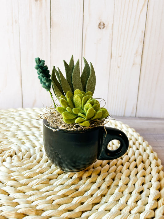 Mini Felt Succulent